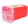 Minkissy Blade Dispenser Case Razor Blade Disposal Case Barber Shop Storage Bank Container for Used Razor Blades Red