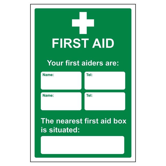 First Aid General - First Aid/First Aiders/Location - 200 X 300mm