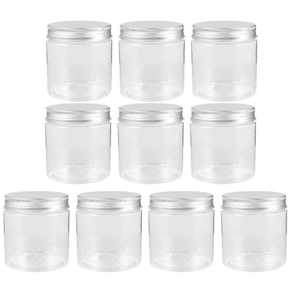 10 Pcs Mason Honey Jars Sealing 250ml Mini Transparent Silver Aluminum Lid Set