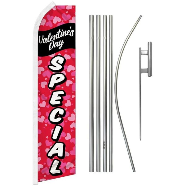 Valentine's Day Special Swooper Advertising Flag & Pole Kit