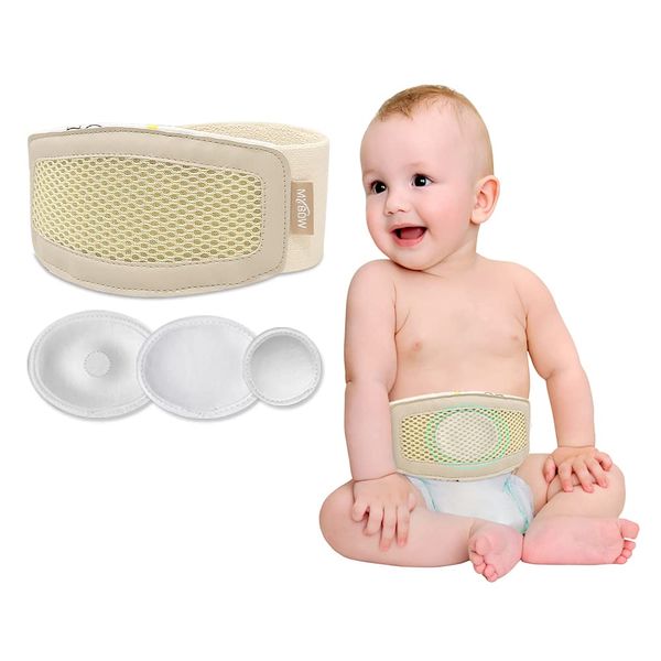 Umbilical Hernia Belt Baby Belly Button Band Infant Newborn Belly Support Band Wrap Baby Abdominal Binder Umbilical Truss Cord Adjustable Navel Band - Medium