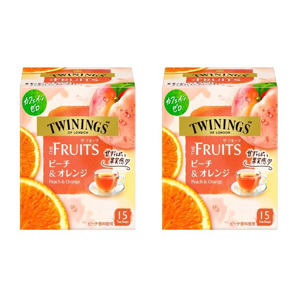 Twining The Fruit Peach & Orange 15P x 2 Pieces