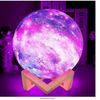 3D Printing Moon Galaxy Lamp Moonlight  Touch Color Changing With Cute Gift Box 