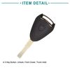 ACROPIX Key Fob Case 3 Button Remote Control Case Shell for Porsche Compatible with Boxster Black 1 Pcs
