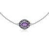 Gemondo Sterling Silver Oval Amethyst and Marcasite Cluster Bracelet