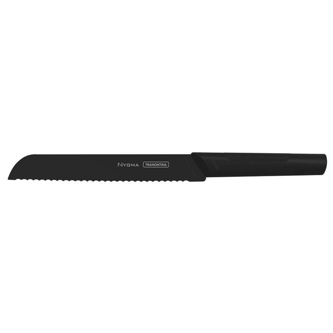 Tramontina 23682/008 Nigma Bread Knife, 8-Inch, Black, Paper Sleeve, Antimicrobial Handle, Made in Brazil 23682/008 TRAMONTINA