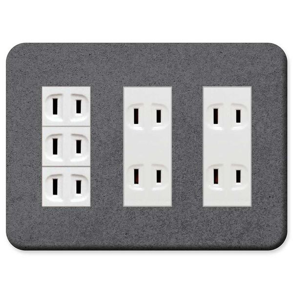 Panasonic WN6009W Modern Plate Outlet Plate [3 Row for 9 Covers] Outlet Cover Switch Plate Stone Pattern 30 Design No. 015 Made in Japan