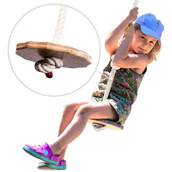 Wooden rope swing for kids