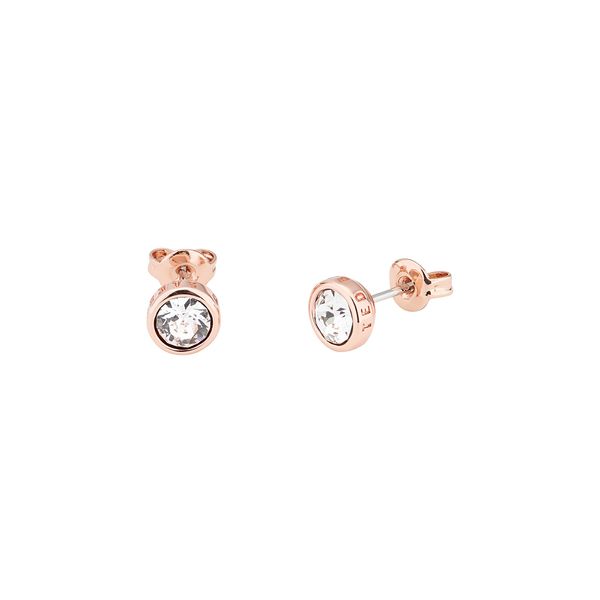 Ted Baker Sinaa Crystal Stud Earrings For Women (Rose Gold/Crystal)