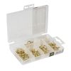 Cogex 85272 Hinge Hook Assortment, Gold, Set of 78 Pieces
