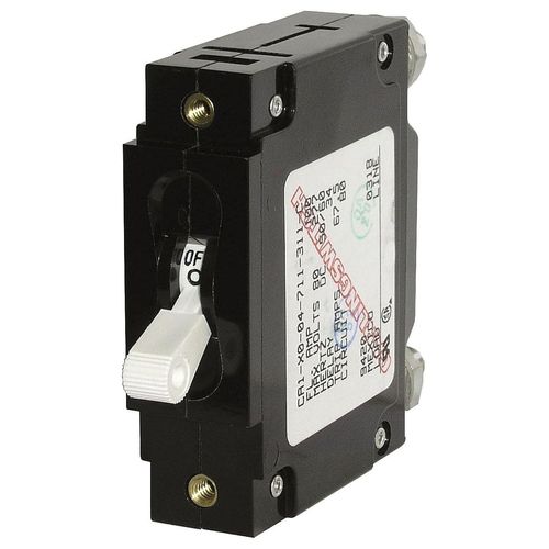 Blue Sea Systems 7351 C-Series White Toggle Single Pole 10A Circuit Breaker
