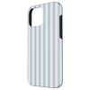 White and Light Blue Stripes Geometric Lines Pattern. Case for iPhone 16 Pro Max