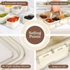 Divided Serving Tray with Lid and Handle Snackle Box For  Fruits, Nuts, Snacks