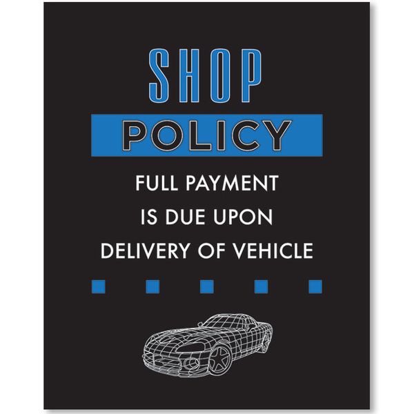 Contemporary Signs - Shop Policy