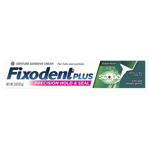 Fixodent Control Denture Adhesive Cream Plus Scope Flavor 2 oz (Pack of 5)