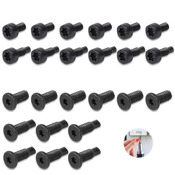 Xelparuc 24pcs Ring-Door-bell Screws, Ring-Door-bell Replacement Security Screws, Compatible with Video Door-bell 2 and Pro, Video Doorbell(24pcs), black