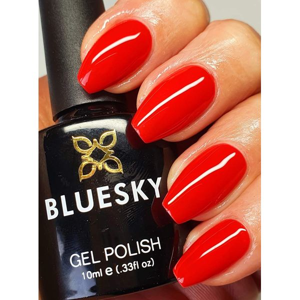 Bluesky Gel Nail Polish, Festive Red Dc26, 10 ml (Requires Drying Under UV LED Lamp)