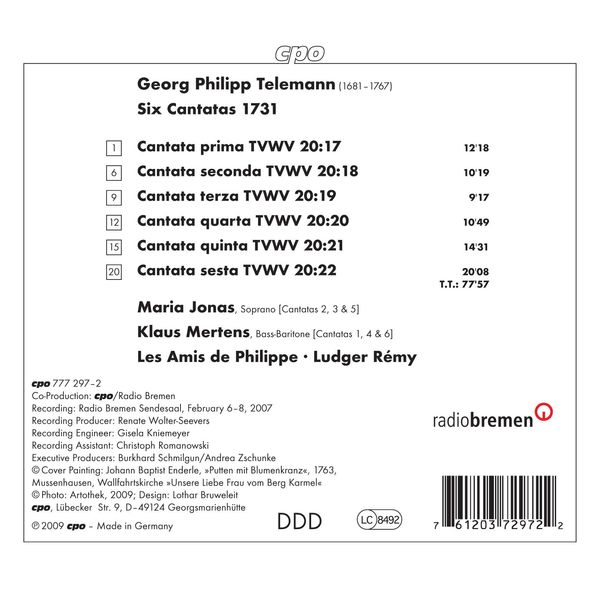 Telemann: Six Cantatas 1731