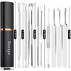 Blackhead Remover Pimple Popping Tool Kit, Boxoyx 10Pcs Professional Pimple Comedone Extractor Popper Tool Acne Removal Kit-Treatment for Pimple, Blackhead, Zit Removing, Forehead,Facial&Nose (Silver)
