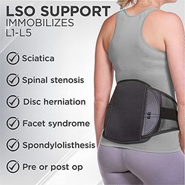 Spinal Support LSO Back Brace | Herniated or Bulging Disc, Sciatica, Spondylolisthesis, DDD