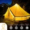 Solar String Lights - 26.6Ft 30LED, Waterproof Crystal Ball Lights with 8 Modes, Decorative for Garden, Yard & Parties (Memory Function, Warm White)