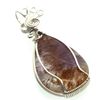 Super 7 Gemstone Sterling Silver Wire Wrapped Pendant