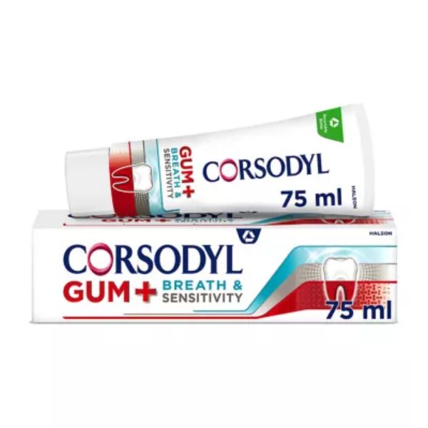 Corsodyl Gum+ Breath & Sensitivity Toothpaste 75ml