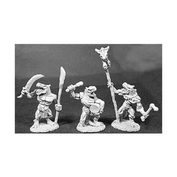 Reaper Miniatures Lizardman Command 4 Pcs #06047 Dark Heaven Legends Army Packs