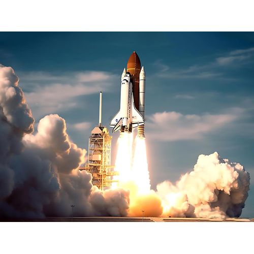 Diamond Painting Kits Magnificent Space Shuttle Launching, 5D DIY Crafts for Adults Diamond Art Kits, Full Drill Round Gem Painting Kit Paint with Diamonds Dots, Space Rocket Launch Gifts 12x16 inch