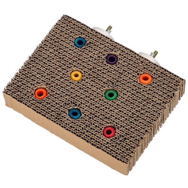 Super Bird Creations SB1217 Cardboard Treat Block - Interactive Chewing and Foraging Bird Toy for Medium Birds - Medium Conures, Parrots, Ringnecks - Encourages Exploration and Physical Exercise