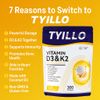 TYILLO Vitamin D3 & K2 Softgels – Immune Support & Bone Health, 300 Count