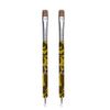 Alexnailart 2pcs Double-headed 2 Way Nail Brush Professional French Nail Art Dotting Pen 100% Kolinsky Sable Brush for Pedicure Manicure Acrylic UV Gel Design Tool (2)