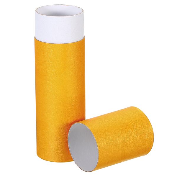 PATIKIL 180 x 50mm Poster Tube 1pc Photo Storage Tube Portable Mailing Tube Calligraphy Drawing Tube Round Carrying Case for Paper Art Map Document Storage Yellow