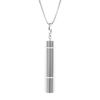 XP Design Portable Pill Case Necklace Pendant Keychain Aluminum Stainless Steel Waterproof Memorial (Silver, 2 Tiers 1 Layer)
