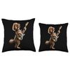 Poodle Guitar Throw Pillow