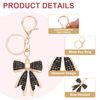 sourcing map Bow Keychain Keychains, Pendant Key Chain Keyring Bags Charm Backpack, Black