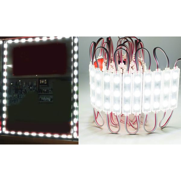 40ft Super Bright Storefront Windows LED Light 80pcs White 5730 Module + UL 12v AC Power Package