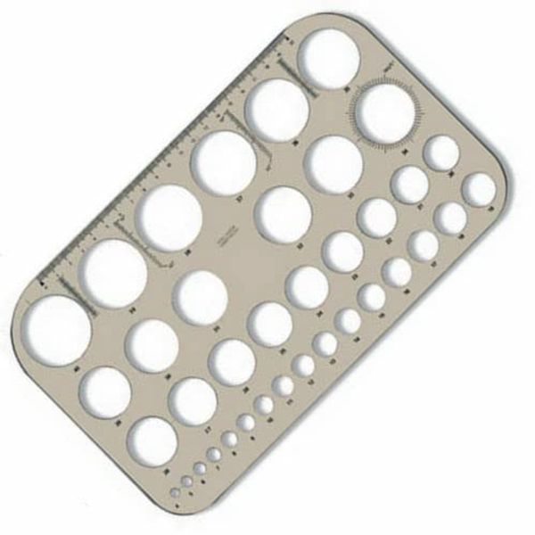 Vison4ever 1Pcs Circle Stencil Technical Drawing Template Sizes 4mm - 40mm Exam