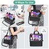 Hotrose Makeup Brush Bag Organizer Bag Cosmetic Case Professional Artist Brushes Travel Bag Vanity Case Stand-up Makeup Cup Waterproof Dust-Proof Brush Storage Pouch Case,24cm×14cm×24cm