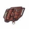 Leather Multitools Carry Flashlight Holder Pen Belt Holster Organizer-Clea