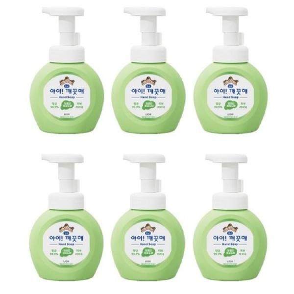 Aikkeokche Hand Wash Green Grape Scent 250ml Main Product x 6 Foaming Hand Sanitizer Bathroom Kitchen Hygiene Products