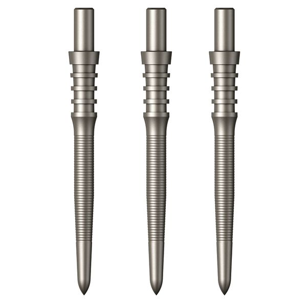 Mission Darts Sniper Points Micro Grip | Steel Tip Replacement Points | 28mm Silver