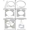 Ceiling Draping Canopy 24" Hoop Hardware Kit 8 Panels Party Wedding Decorations