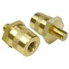 2pcs Battery Terminal Connector, Auto battery Terminal Brass Post Adapter, Top Post thread Terminal Charging Post Extender Adaptor Taper Conversion Screw Nut… (M8)