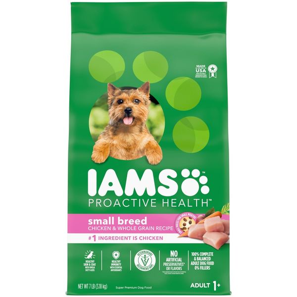 IAMS PROACTIVE HEALTH Small Breed Adult Dog Food 7 lb Dry Chicken Kibble