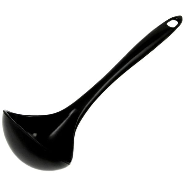 Chef Craft Basic Melamine Cooking Ladle, 10.5 inch, Black