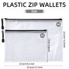 24pcs Plastic Wallets A4 Zip Wallet Ziplock Bags Zip Folder Zipper Bag A5 Zipped Wallets Document Folder