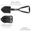 SOG Entrenching Tool- 18.25 Inch Folding Survival Shovel with Wood Saw Edge and Tactical Shovel Carry Case- Black (F08-N)