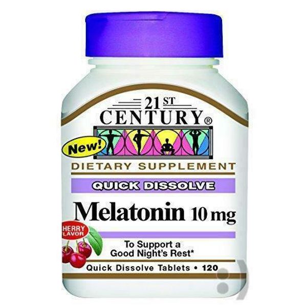 21st Century Melatonin 10mg Quick Dissolve 120ct Bottle -2 Pack 