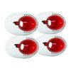 Enuff Corelites Skateboard Wheels - White / Red 52mm